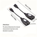 Adaptador de Extensión Ethernet Mini USB RJ45 de Alta Calidad, Extensor USB a RJ45 con Conector para Cable Cat5/Cat5e/Cat6/Cat7/Cat8, Soporta Longitudes Hasta 50m para Cables de Red Local
