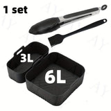 2 piezas de bandejas de silicona para horno de aire frito reutilizables para Philips NA350-3000, con superficie antiadherente, fáciles de limpiar en freidoras, hornos y microondas, material de contacto con alimentos, accesorio para freidoras.