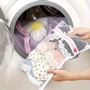 Juego de 2 bolsas para lavandería, bolsa de malla gruesa, bolsa protectora para lavado, bolsa de poliéster con cierre, ideal para ropa, viajes, camisas, brasieres, calcetines, ropa interior, protección en lavadora