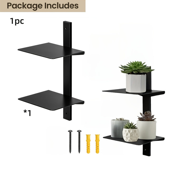 1/2 piezas, estante flotante vertical negro, organizador de pared de metal de alta resistencia para hogar, oficina, decoración de sala de estar, no necesita electricidad, fácil montaje, torre de libros | Estante moderno | Estante duradero