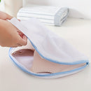 Bolsa de lavandería duradera para sujetadores - Protector de lavado de malla con cierre de cremallera para prendas delicadas, forma redonda, material tejido, paquete de 1