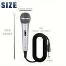 Micrófono dinámico profesional con cable, ideal para karaoke, canto e instrumentos musicales - Audio de alta calidad y uso versátil