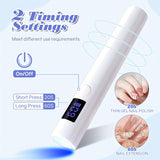 Linterna LED Portátil para Uñas, Lámpara de Manicura Profesional, Secadora de Uñas y Luz Mini Manual para Arte en Uñas