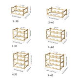 Estante de vino de fila de pantalla en capas El estante de vino puede contener 6 botellas/8 botellas/9 botellas/12 botellas/16 botellas (Estante de vino)