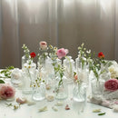 Juego de 10/20 Piezas de Jarrones de Vidrio Transparentes de Relieve Simple y Creativo, Adecuados para Decoración de Bodas, Hogar, Mesa de Comedor y Fiestas