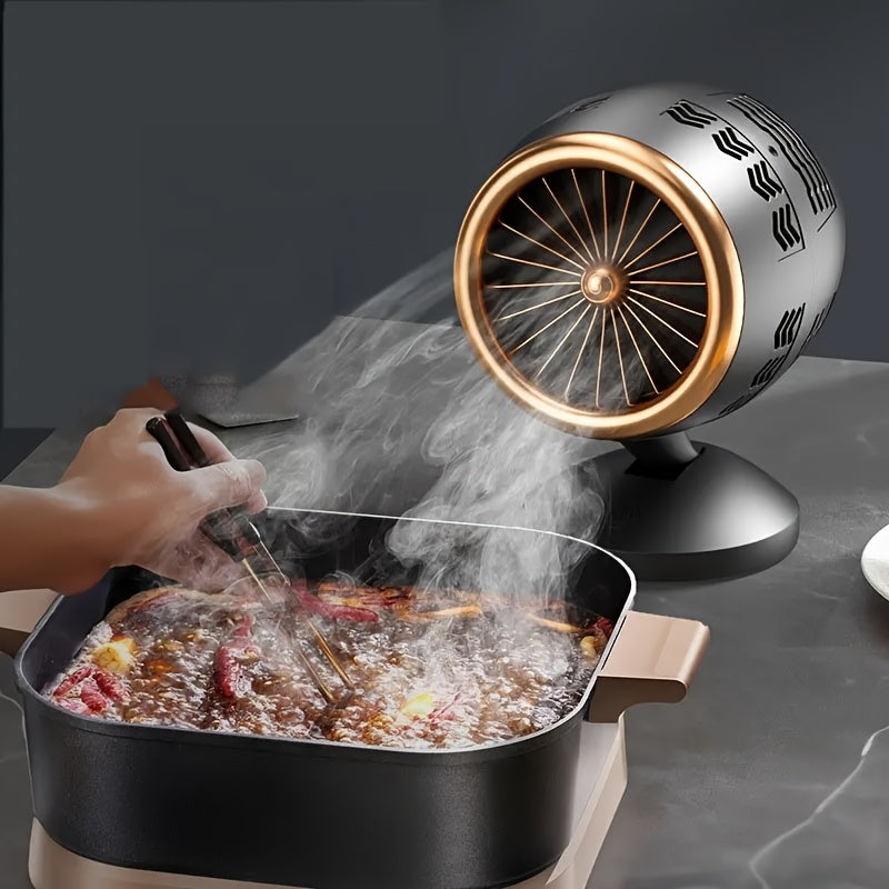 SENBOWE Campana Extractora Portátil - Alimentada por USB, 36V o inferior, no necesita batería, 1 filtro activo de repuesto, soporte de elevación ajustable multiángulo, ideal para parrillas de interior, olla caliente y cocina de RV, ventilación de olla ca