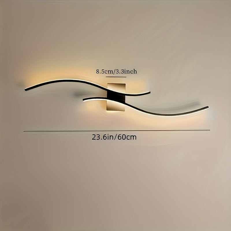 1 pieza de Aplique de Pared LED Semienterrado con Pantalla Metálica Desmontable, Conexión Eléctrica 85V-265V - Diseño Elegante para Baño, Tocador, Sala de Estar, Pasillo, Dormitorio, Centros Comerciales, Hoteles, Edificios de Oficinas, Iluminación Reside