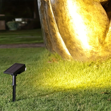 7 luces LED alimentadas por energía solar, carga solar, montaje en pared/estaca en tierra, uso dual, portátil y fácil de colocar, iluminación de paisaje y senderos impermeable, instalación flexible y conveniente, adecuada para porches, vallas, árboles de