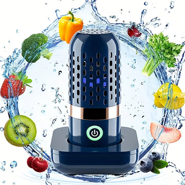 EcoClean USB Recargable Lavadora de Frutas y Verduras, Limpiador Portátil de Alimentos con Batería de 2400mAh, Voltaje de Operación ≤36V, Material Plástico, para Limpieza de Carne, Frutas y Verduras