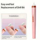 Fila de uñas portátil, taladro eléctrico de uñas con 5 piezas de taladro, carga USB para manicura y pedicura.