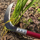 Cuchilla manual de acero de alta carbonatación - Cortadora de hierba y malezas, mango de metal, no necesita electricidad, ideal para jardinería en casa y corte de verduras, herramienta de jardín | Diseño ergonómico | Acero de alta resistencia