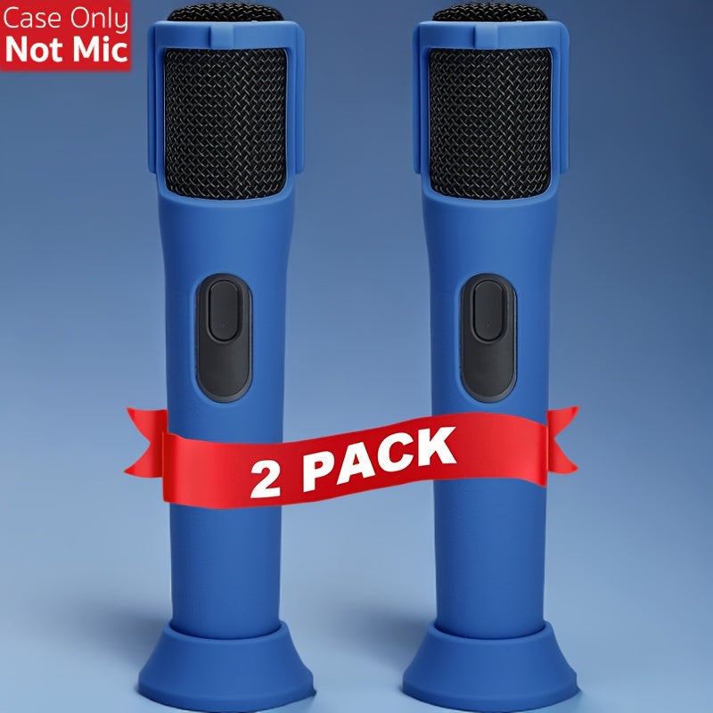2 unidades Fundas de Silicona Suave para Micrófonos Inalámbricos JBL PartyBox - Soporte Protector Anti-Roll con Base y Fundas para Vara, Ideal para Discoteca, Escenario, Programas de TV, Esenciales para Fiestas | Soporte de Micrófono Duradero | Material