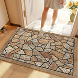 Alfombra de diseño nórdico con patrón de mármol irregular, 1 pieza, 2D - Muestra simplicidad natural, ideal para varios estilos de hogar. Antideslizante y lavable a máquina - Perfecta para entrada, cocina, sala, dormitorio y baño - Decoración cómoda y mo