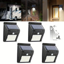 Luces de Pared Solares con Sensor de Movimiento 30LED, IP44, Lámpara Solar Exterior de 800mAh para Jardín y Garaje