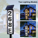 Señal de Luz Solar para Puerta en 1 pieza, Señal de Luz Solar Antigoteo con Poste, Modo Doble, para Casas y Villas, Indicador de Luz LED Solar de 88.9 cm de Altura