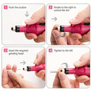 Kit eléctrico de lima y pulidor de uñas - Rosa, juego de herramientas para cuidado de uñas con USB y 4 accesorios, para manicura profesional en casa o salón, taladro para uñas