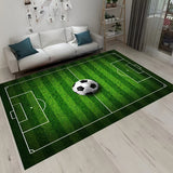 Alfombra de césped con diseño 3D de campo de fútbol, 1 pieza, suave y cómoda, antideslizante y duradera, para dormitorio, sala, pasillo, entrada, baño, decoración del hogar y jardín, accesorios de primavera
