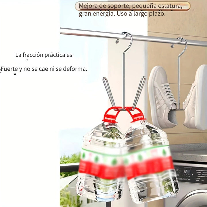 2/3pcs Zapatera de Acero Inoxidable, Colgador de Zapatos, Secador de Zapatos, Gancho de Almacenamiento de Zapatos Metálico, Estantes de Secado