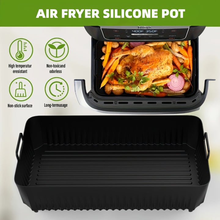 3 unidades de forros de horno de aire de silicona, bandejas de hornear reutilizables antiadherentes, compatibles con Ninja AF500, accesorios de cocina duraderos y sin olor