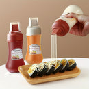 1pc Botella Ovalada de Plástico para Salsas, Solo Lavado a Mano, Libre de PVC, Dispensador de Condimentos de Cocina de Grado Alimenticio para Aderezo de Ensalada, Ketchup de Tomate, Miel, Mermelada - Uso Doméstico