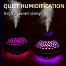 Difusor de aromaterapia de gran capacidad con diseño en madera real, alimentado por USB, iluminación suave para mejorar la calidad del aire, ideal para sala y dormitorio