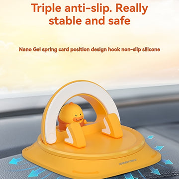 Soporte de teléfono para coche, bronceado, anti-deslizamiento, decoración de muñeca linda, fuerte, sujeción de 360°, sin perforación, instalación