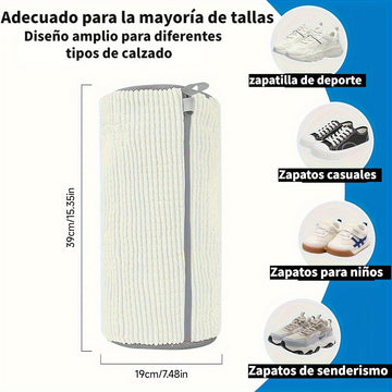 Regalo para el Día de la Madre - Bolsa lavable para zapatos de felpa sin lavado a mano, con cierre de cremallera, limpieza 360° y +1200 hebras suaves resistentes al desgarro, bolsa de lavandería reutilizable para tenis, viajes - Resistente a rayones y de
