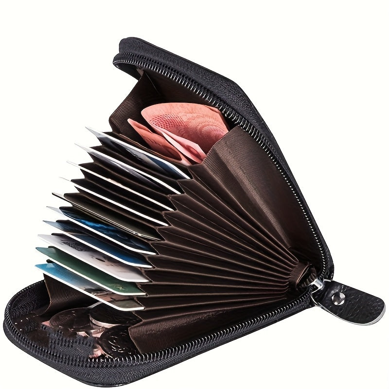 1pc Cartera Hombre Delgada con Cremallera y Bolsillo para Monedas - Diseño Ligero y Duradero para el Día a Día, Organización de Esenciales, Mini Billetera Elegante