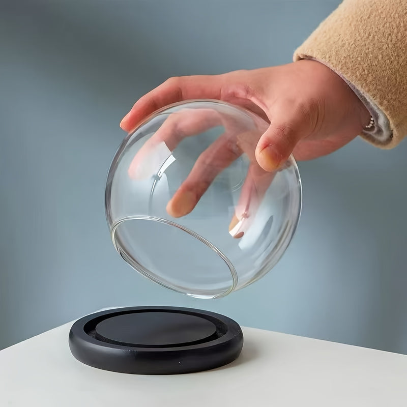 Cubierta de Domo de Vidrio con Base de Madera Maciza - Protector Transparente Antipolvo para Mesas en Decoración del Hogar, Oficina, Jardines en Miniatura y Terrarios - Diseño Moderno Minimalista , Protección para Terrario | Decoración Minimalista Modern