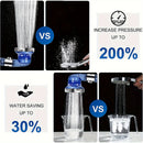 Cabezal de ducha de alta presión con 3 modos de funcionamiento, detención de agua con un solo clic - Espray de filtro de mano multifuncional con ajustes personalizables, ahorro de agua y fácil instalación, ajuste universal para duchas estándar, accesorio