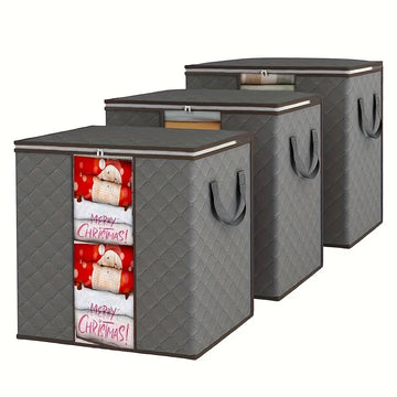 3 piezas de bolsas de almacenamiento con asas, organizadores para dormitorio y clóset, cajas multiusos, regalo para Navidad o Halloween