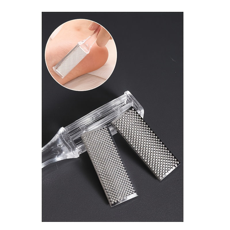 2 piezas de lima para pies, cepillo para pies, removedor de callosidades, herramienta de pedicura y pulidora para eliminar viejas cutículas