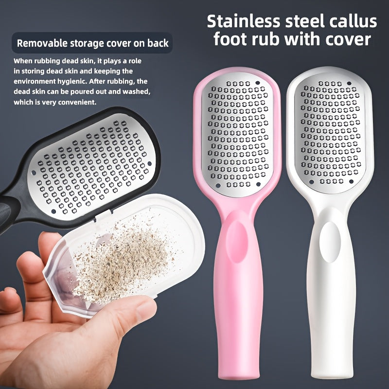 1 pieza, eliminador de callos y piel muerta ergonómico para pies, mango de plástico, lima profesional para pedicura, ideal para pies húmedos y secos, esencial para el cuidado de los pies en casa, hipoalergénico.