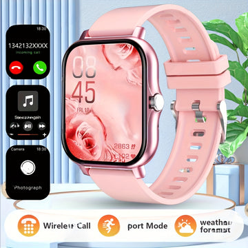Reloj Inteligente Unisex con Llamadas Inalámbricas, Asistente de Voz AI, Pantalla Táctil Completa, Notificaciones de Mensajes y Múltiples Modos Deportivos - Compatible con Teléfonos Android y Apple