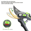 Tijeras de poda AIRAJ 1025 de 8 pulgadas - Hojas afiladas de acero inoxidable, seguro de bloqueo, anti-rust, mango ergonómico, tijeras de jardinería duraderas para cortar ramas y ramas, herramienta de jardín | Tijeras con mango ergonómico | Filos cortant