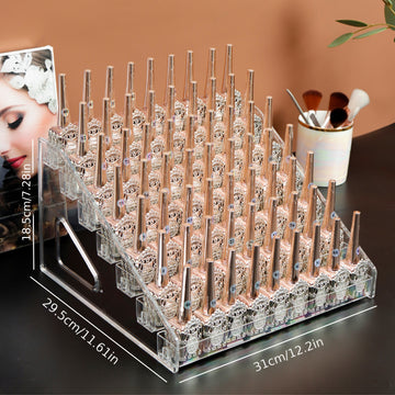 1pc Soporte De Exhibición De Esmalte De Uñas Para Herramientas De Manicura, Caja De Almacenamiento De Pegamento Para Esmalte De Uñas, Organizador De Escritorio De Cosméticos De Sombra De Ojos De Tienda De Uñas
