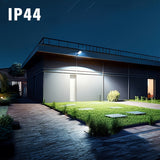 4 luces solares para pared LihangStar 108COB con sensor, 3 modos y control remoto, acabado en plástico y metal resistente, ideales para jardín, patio, pasillos, iluminación de calles, luz exterior para pared | Iluminación exterior moderna | Lámpara resis