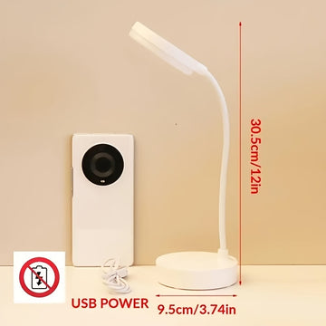 Linterna de Escritorio LED Moderna con Alimentación USB y Protección para los Ojos - 3 Niveles de Brillo Ajustables, Control Táctil, Eficiente en Energía, Perfecta para Leer y Estudiar