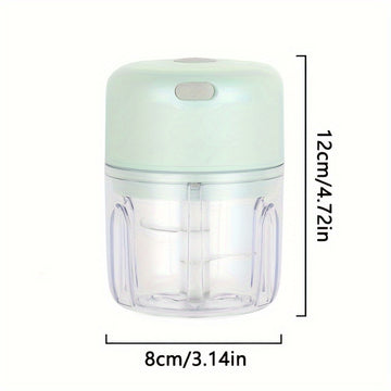 1 pza. 250ml Mini Picadora de Ajo Recargable, Duradera, Robusta, ¡Adecuada para triturar ajo, chile, cebolla, carne molida, nueces y más!