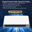Conmutador de Red Gigabit de 5/8 Puertos 10/100/1000Mbps, Adaptador Ethernet RJ45 Alimentado por USB para Escritorio, Plug and Play con Cambio Automático MDI/MDIX Rápido, Adecuado para Expansión de Red en Hogar/Dormitorio y Oficina - Múltiples Modos de C