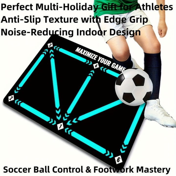 1pc Alfombra de Entrenamiento para Habilidades Pies, Antideslizante, Mejora del Control y Destreza en el Pie, Gimnasia con Aislamiento Acústico Interior, Alfombra de Velocidad y Agilidad, para San Valentín, Pascua, Día de Acción de Gracias, Navidad