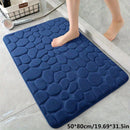 Alfombrilla antideslizante para baño con textura de guijarros, gamuza coral, base de PVC, esponja gruesa que absorbe rápidamente la humedad, seis colores disponibles, adecuada para baño y dormitorio