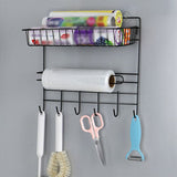 Organizador Colgante Con 6 Ganchos Y Canasta Desmontable