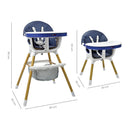 SILLA COMEDOR BEBÉ 2 EN 1 ROCK HAPPY BABY AZUL -
