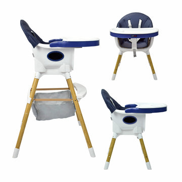 SILLA COMEDOR BEBÉ 2 EN 1 ROCK HAPPY BABY AZUL -