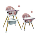 SILLA COMEDOR BEBÉ 2 EN 1 ROCK HAPPY BABY ROSADA -