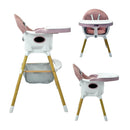 SILLA COMEDOR BEBÉ 2 EN 1 ROCK HAPPY BABY ROSADA -