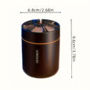 Humidificador y difusor mini de 180ml con luces LED - Funcionamiento silencioso, nebulizador de aceites esenciales con USB para hogar y auto, regalo ideal para todas las estaciones, humidificador moderno