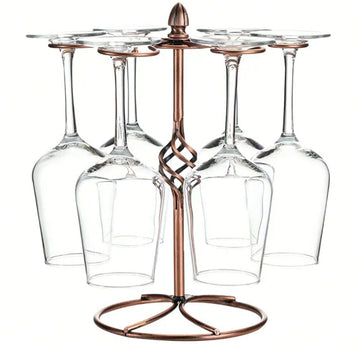 1pc Estilo Europeo Soporte de Vino Tinto Rojo Soporte de Vino Colgante Soporte de Vidrio de Pie Alto Soporte de Exhibición Invertido Soporte de Vino