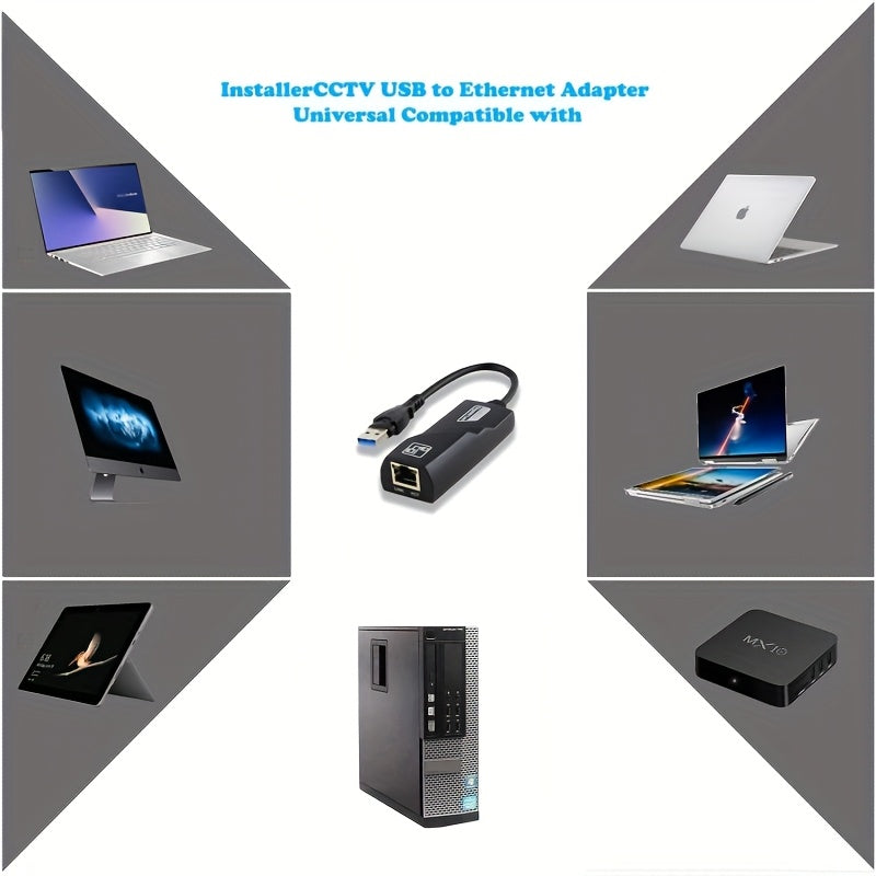 Adaptador de red Ethernet Gigabit USB 3.0 con conector RJ45 femenino, convertidor de cableado para Macbook Air, interfaz de red USB-C a RJ45, velocidad de transferencia de datos de 100 MB/s, compatible con SmartThings, método de control de aplicaciones,